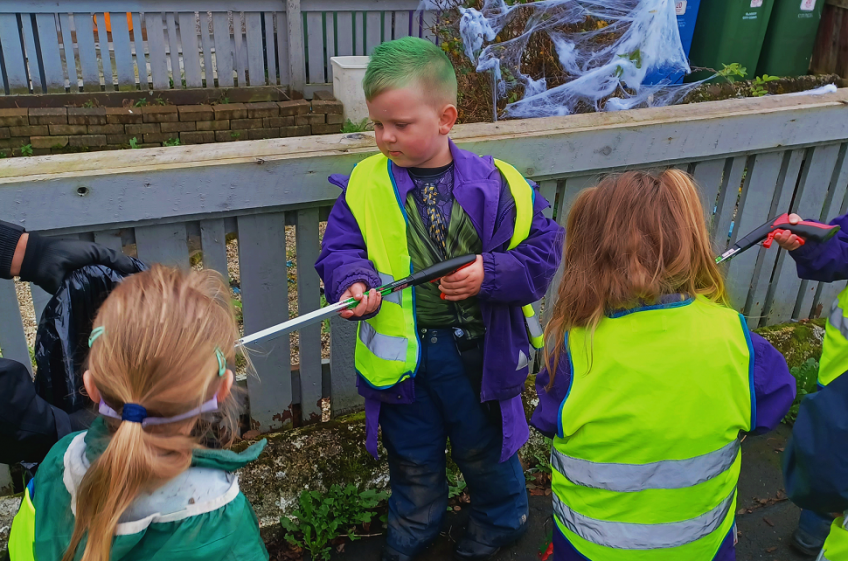 Penilee Nursery clean-up